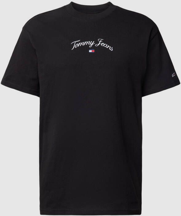 Tommy Jeans T-shirt van katoen met labeldetail
