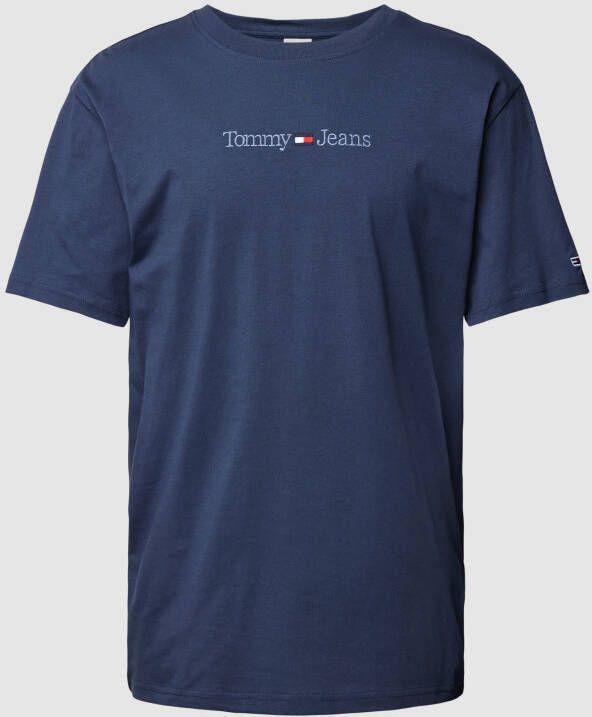 Tommy Jeans T-shirt van katoen met labelstitching