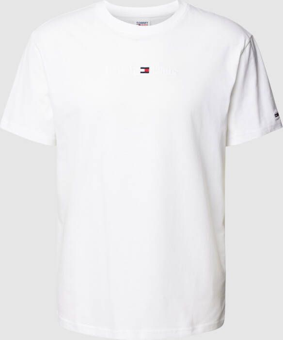 Tommy Jeans T-shirt van katoen met labelstitching