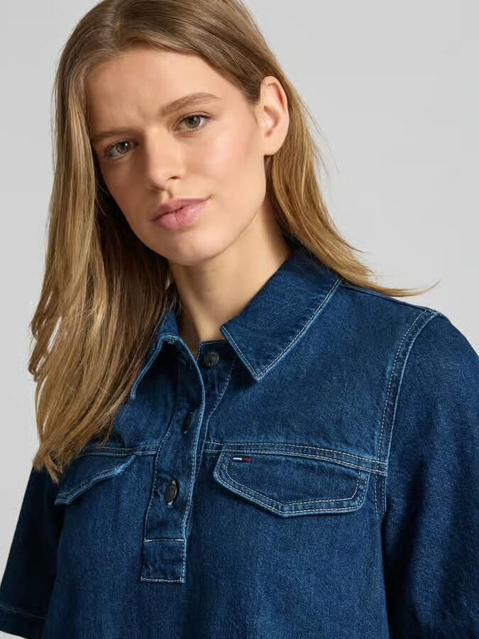 Tommy Jeans denim spijkerjurk medium blue denim - Foto 3