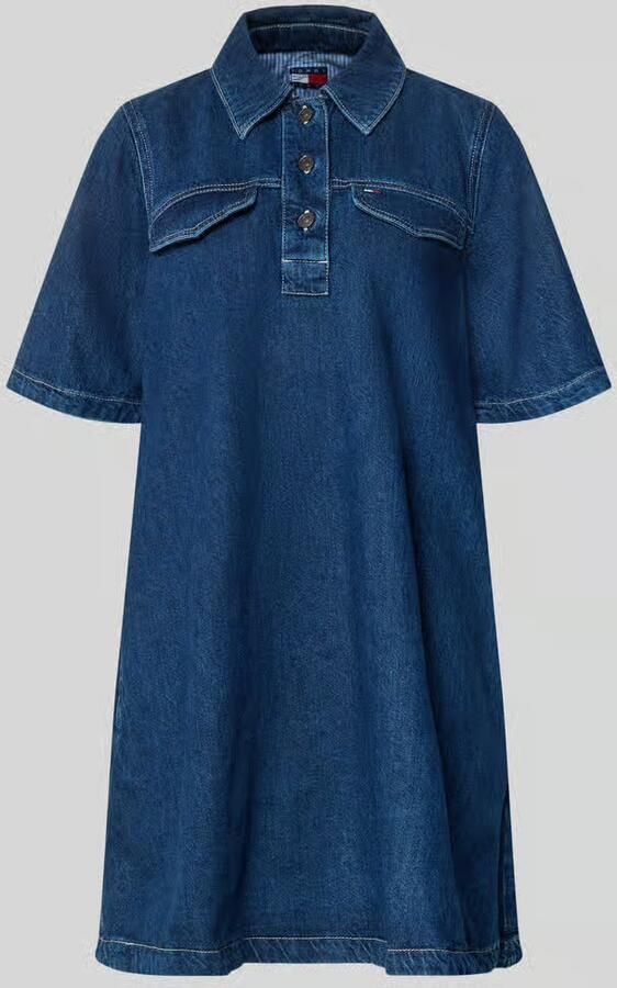 Tommy Jeans denim spijkerjurk medium blue denim - Foto 4