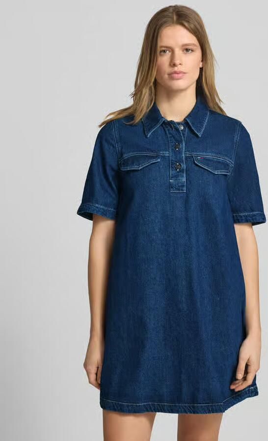 Tommy Jeans denim spijkerjurk medium blue denim - Foto 4