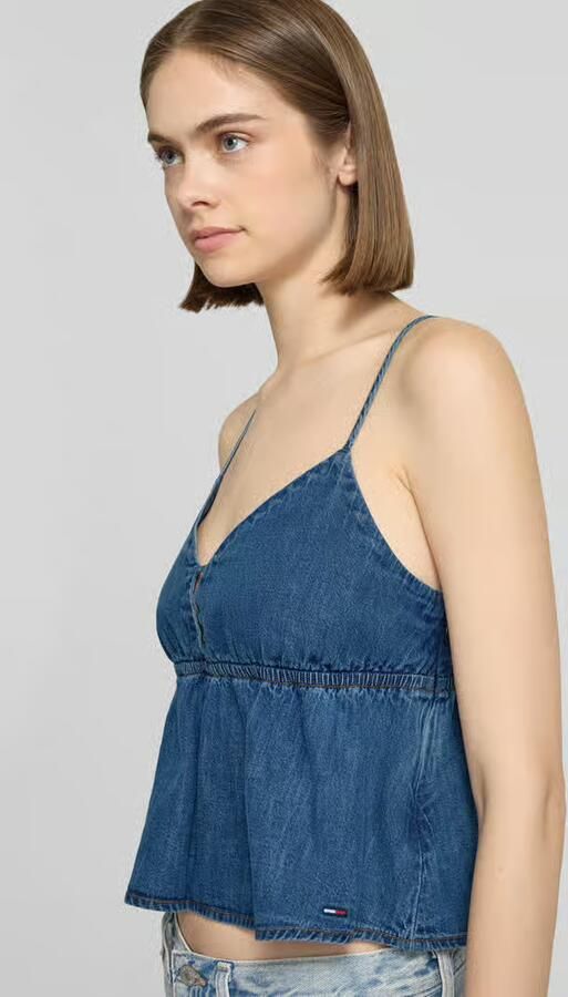Tommy Jeans Denim blousetop van puur katoen