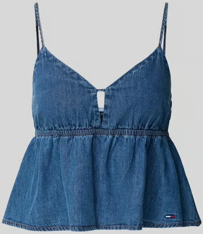 Tommy Jeans Denim blousetop van puur katoen - Foto 2