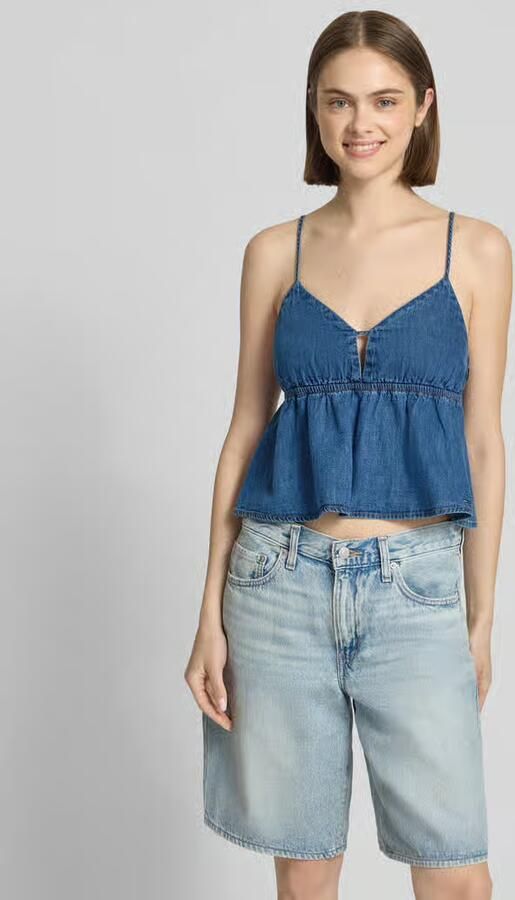 Tommy Jeans Denim blousetop van puur katoen - Foto 3