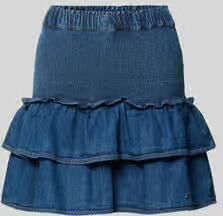 Tommy Jeans Denim minirok van puur katoen met volants