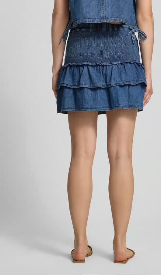 Tommy Jeans Denim minirok van puur katoen met volants - Foto 3