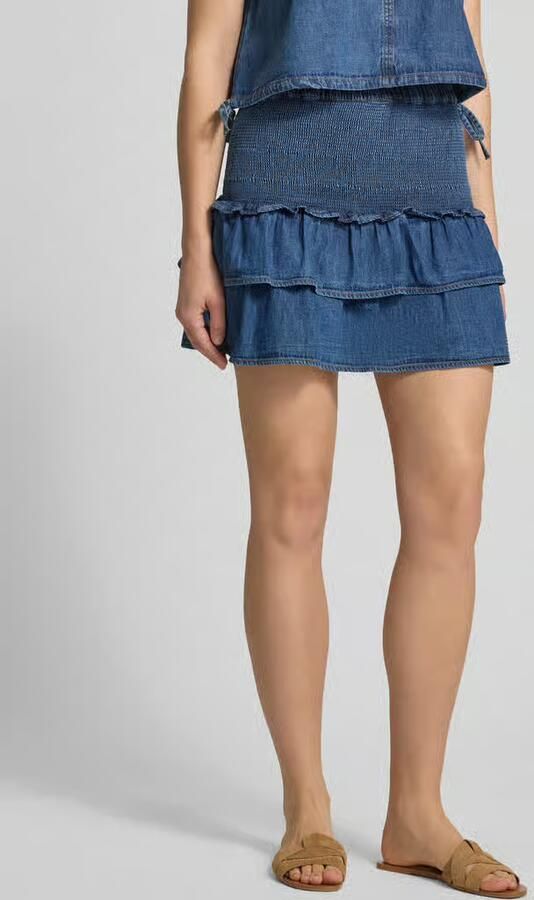 Tommy Jeans Denim minirok van puur katoen met volants - Foto 2