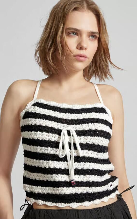 TOMMY JEANS Top met spaghettibandjes TJW CROCHET STRIPE TOP - Foto 11