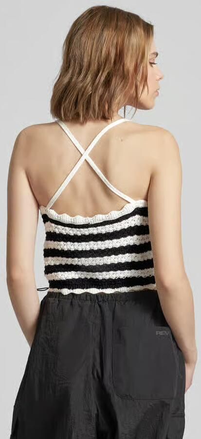 TOMMY JEANS Top met spaghettibandjes TJW CROCHET STRIPE TOP - Foto 16