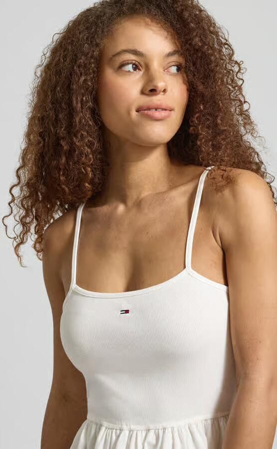 Tommy Jeans Getailleerde vrijetijdsjurk van puur katoen