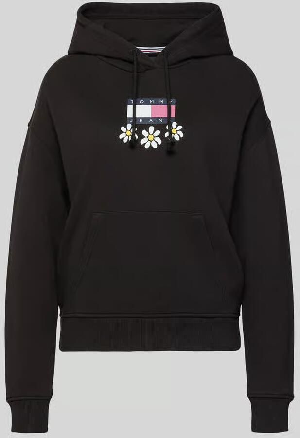 Tommy Jeans Hoodie met label- en motiefprint model 'DAISY FLAG'