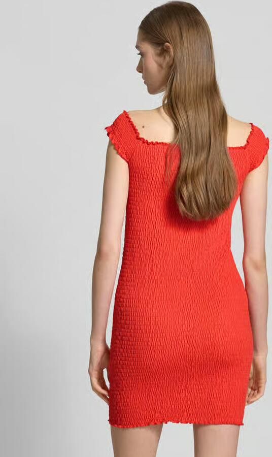 Tommy Jeans Slim fit bodycon-mini-jurk met carmenhals