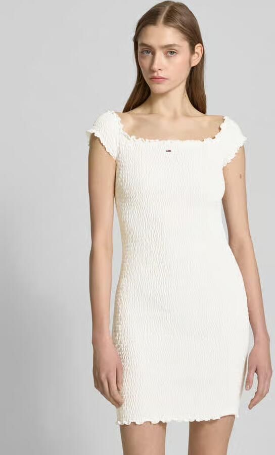 Tommy Jeans Slim fit bodycon-mini-jurk met carmenhals - Foto 6