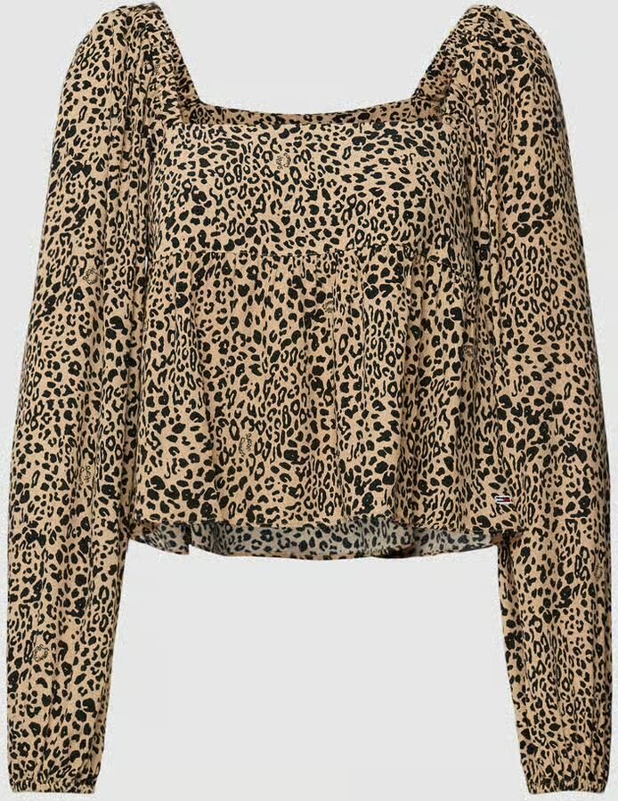 Tommy Jeans Korte blouse met dierenprint