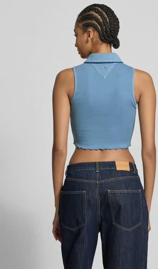 Tommy Jeans Blauwe Mouwloze Button-Up Top Blue Dames - Foto 2