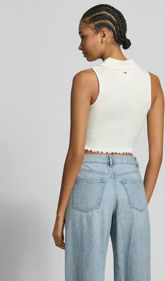Tommy Jeans Mouwloze knoopsluiting top voor vrouwen White Dames - Foto 4