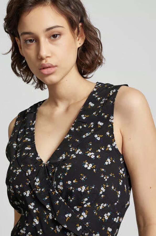 Tommy Jeans Korte wikkelblouse met bloemenmotief
