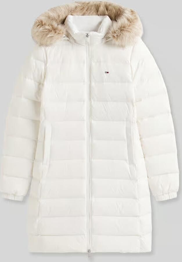 Tommy Jeans Slim fit gewatteerde lange jas met vulling van dons en veren