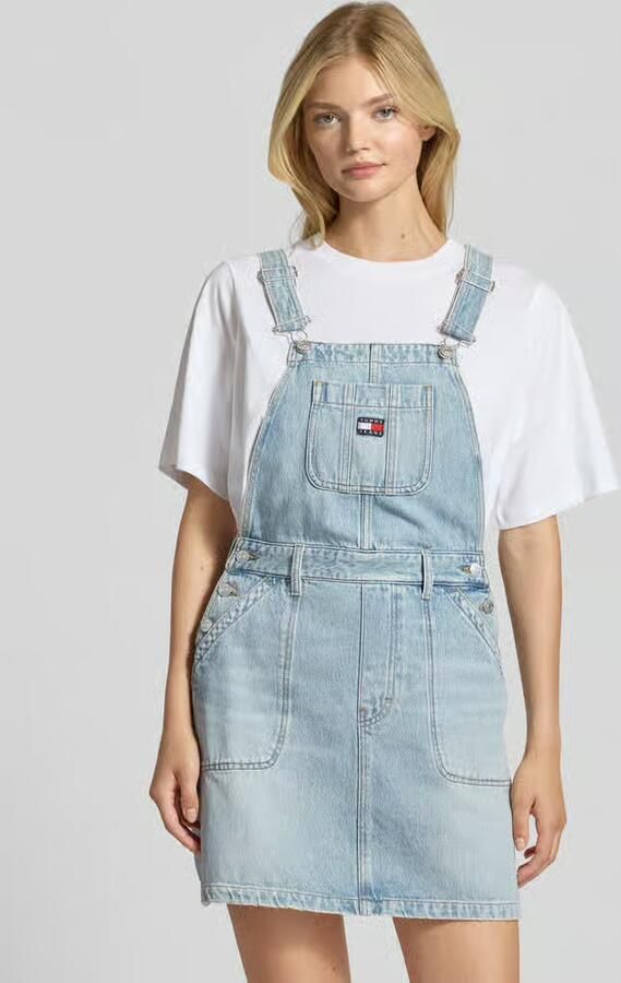 Tommy Jeans Licht uitlopende jeansjurk van puur katoen - Foto 6