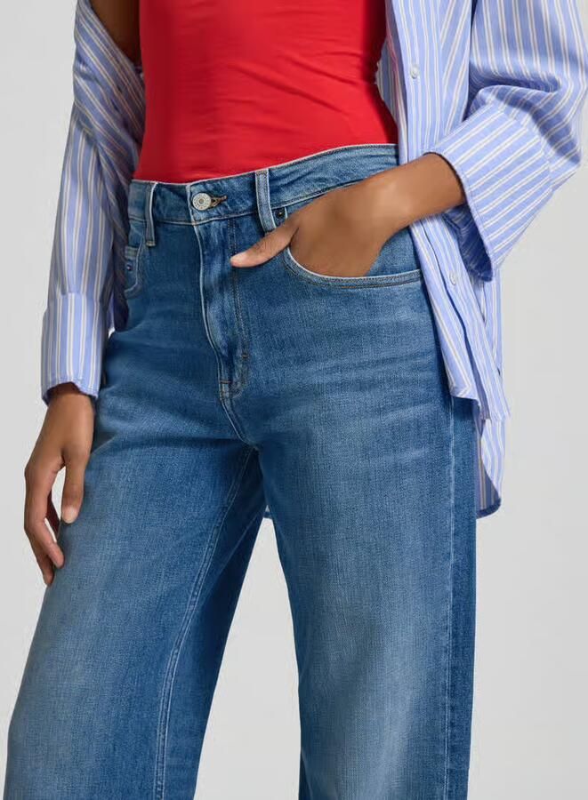 TOMMY JEANS Relax fit jeans MIA MR RLXD STR in blauwe was met hamerslus - Foto 6