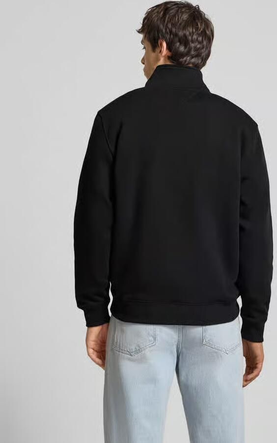 Tommy Jeans Zwarte katoenen sweatshirt met rits Black Heren