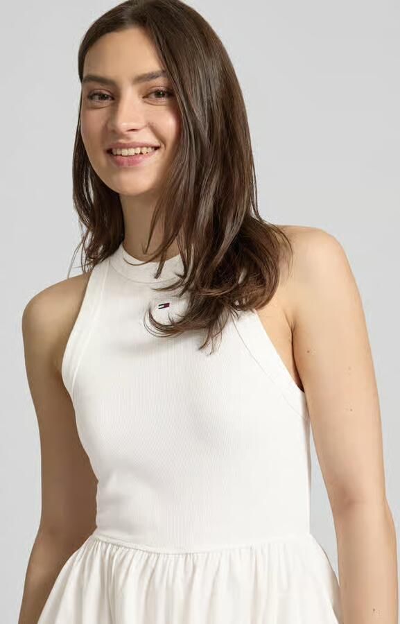 Tommy Jeans midi-jurk van puur katoen