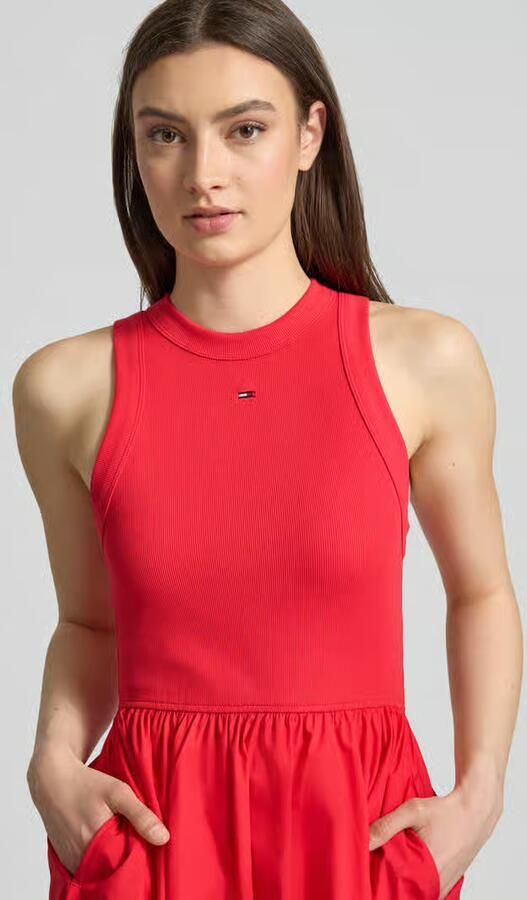 Tommy Jeans midi-jurk van puur katoen
