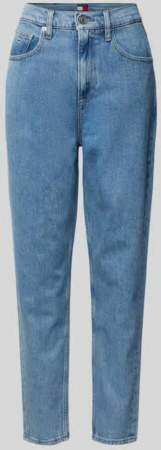 TOMMY JEANS Tapered jeans High waist Mom-Jeans Tapered Met Tommy Hilfiger logo-vlag op de achterzak - Foto 5