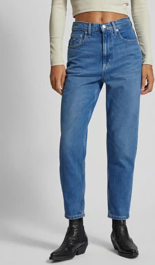 TOMMY JEANS Tapered jeans High waist Mom-Jeans Tapered In 5-pocket-stijl en licht uitgewassen - Foto 2