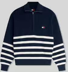 TOMMY JEANS Dames Truien & Vesten Tjw Stripe Quarter Zip Sweater Donkerblauw - Foto 7