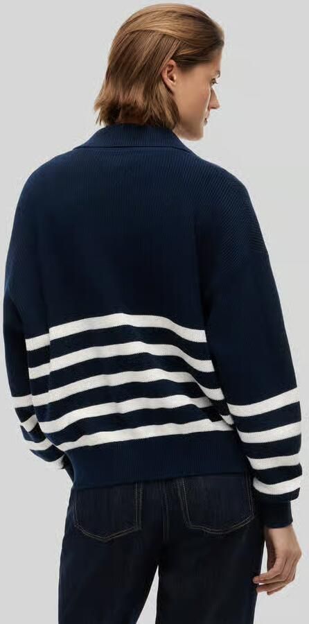 TOMMY JEANS Dames Truien & Vesten Tjw Stripe Quarter Zip Sweater Donkerblauw - Foto 8