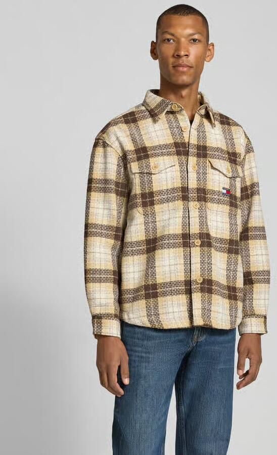 Tommy Jeans oversized fit hemdjack met all-over motief - Foto 3