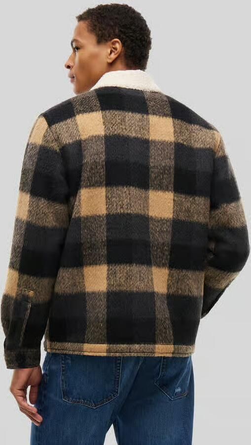 Tommy Jeans Oversized overhemdjack met platte kraag model 'TEDDY COLLAR BRUSHED' - Foto 2