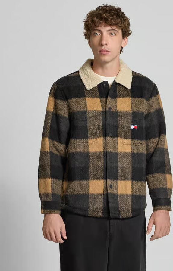 Tommy Jeans Oversized overhemdjack met teddyfleece