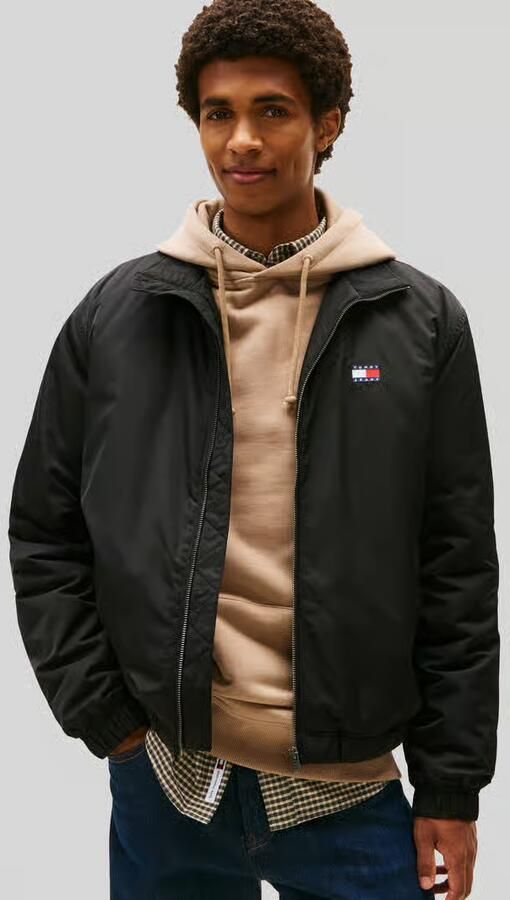TOMMY JEANS Blouson TJM ESSENTIAL PADDED JACKET EXT Vrijetijdsjas overgangsjas glanzend stretch manchetten opstaande kraag - Foto 16