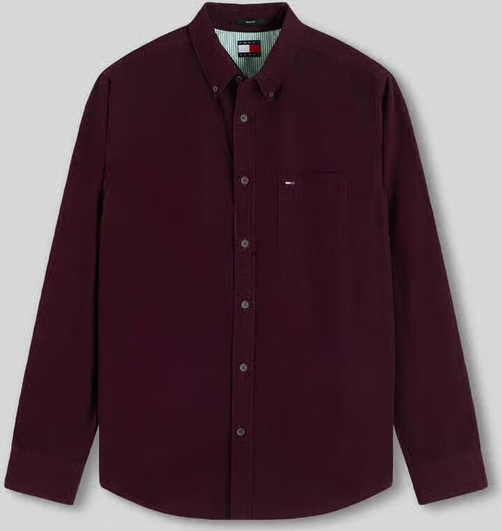 Tommy Jeans Regular fit vrijetijdsoverhemd van puur katoen