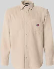Tommy Jeans Regular fit corduroy overhemd met logopatch