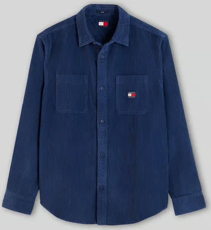 Tommy Jeans Regular fit corduroy overhemd met logopatch - Foto 4