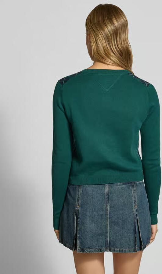 Tommy Jeans Regular fit gebreid jack van puur katoen - Foto 3