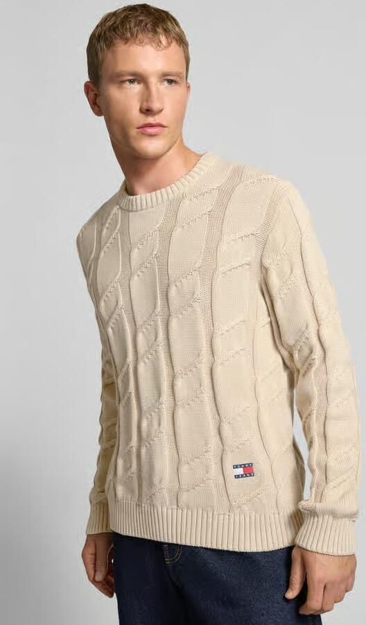 Tommy Jeans Regular fit gebreide pullover van zuiver katoen