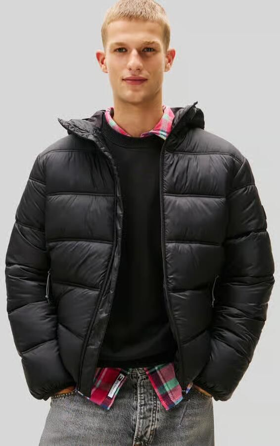 Tommy Jeans Regular Fit gewatteerd jack met capuchonkraag - Foto 7