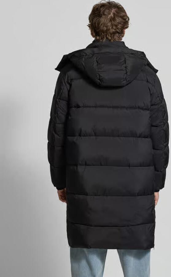 Tommy Jeans Regular fit gewatteerde lange jas met labelstitching model 'VAIL'