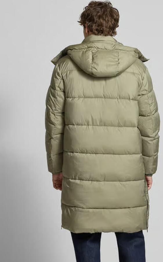 Tommy Jeans Regular fit gewatteerde lange jas met labelstitching model 'VAIL'