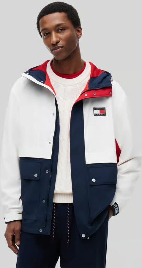 Tommy Jeans regular fit jack van nylon met logopatch - Foto 3