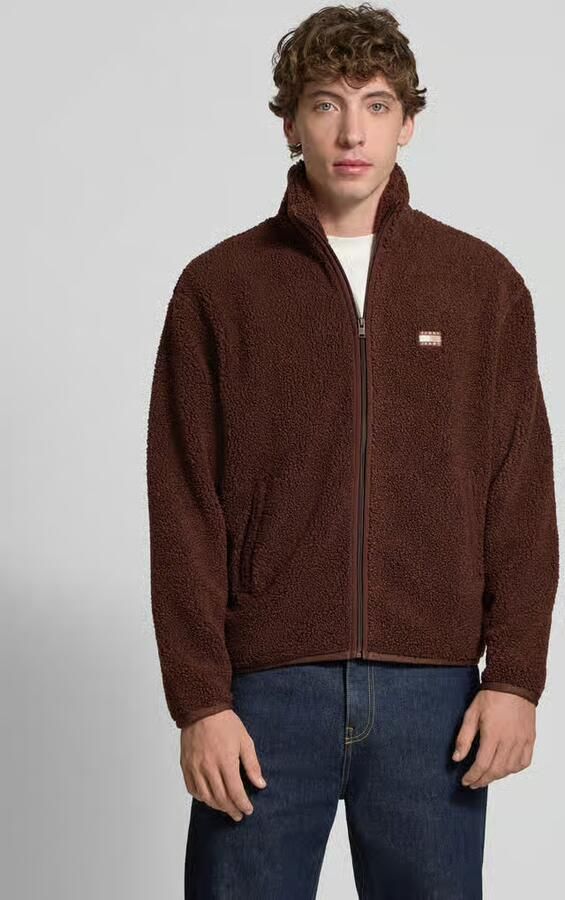 TOMMY JEANS Sweatvest BADGE TEDDY Relaxed fit teddy-fleece opstaande kraag - Foto 7