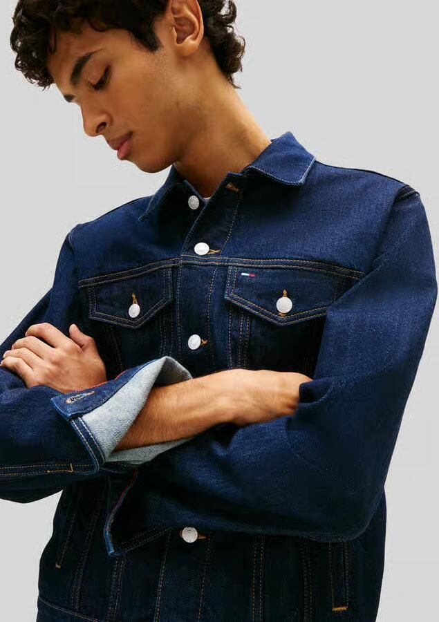 Tommy Jeans Regular fit jeansjack van katoenmix