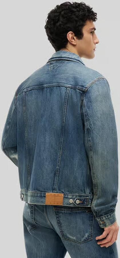 Tommy Jeans Regular fit Jeansjack van Katoenmix