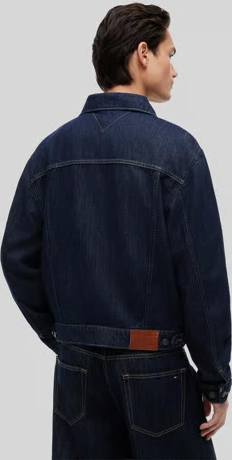 Tommy Jeans regular fit jeansjack van mix van katoen en linnen - Foto 2