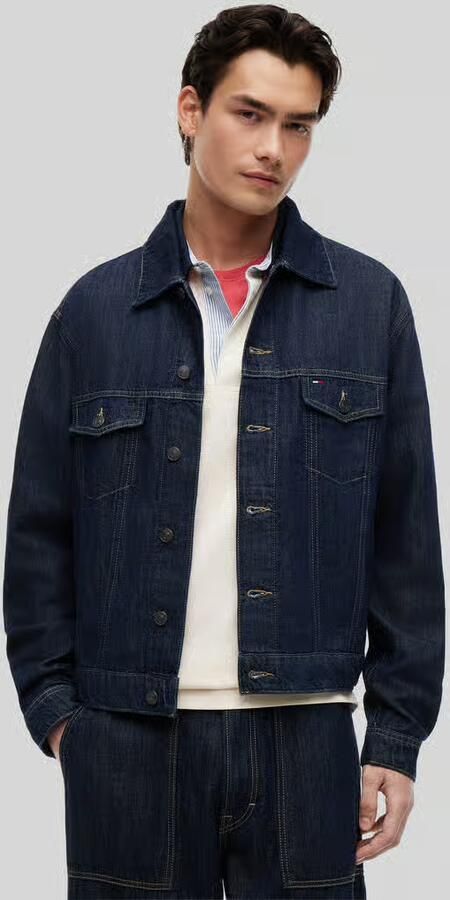 Tommy Jeans regular fit jeansjack van mix van katoen en linnen - Foto 3